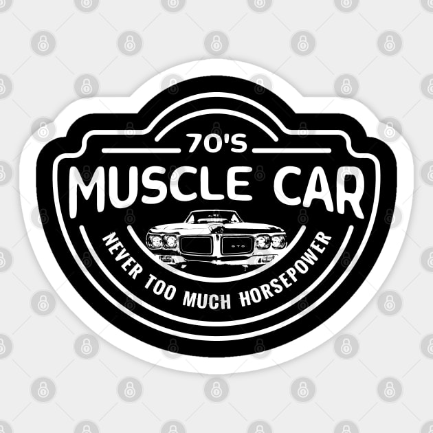 Muscle Car - Never enough horsepower Sticker by CC I Design